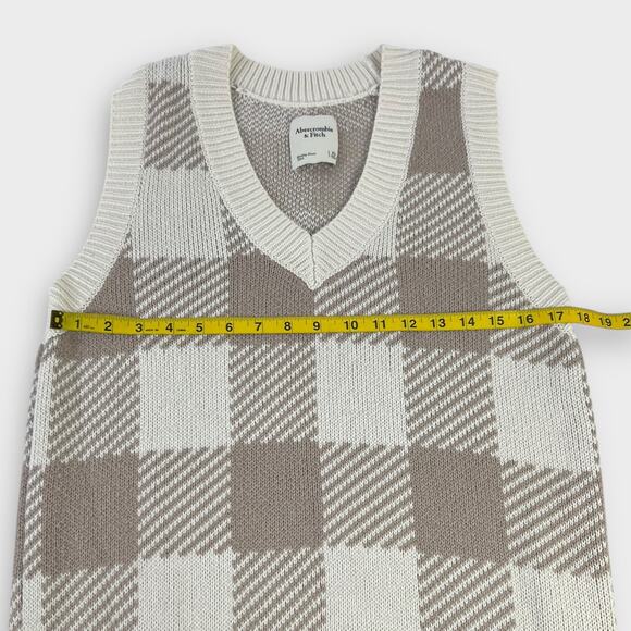 Abercrombie & Fitch Plaid Sweater Vest Dress Size XS - Picture 7 of 7